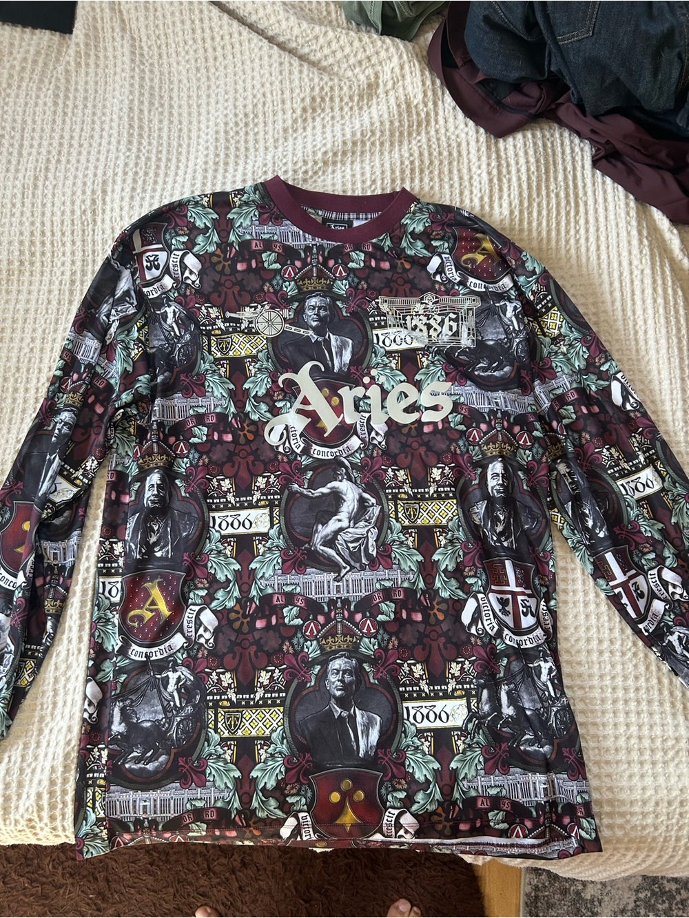 Aries x Arsenal Long Sleeve Graphic Jersey